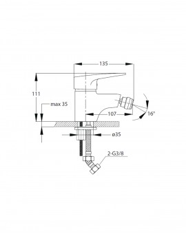 Mitigeur Bidet LA 235 Lavela Optima