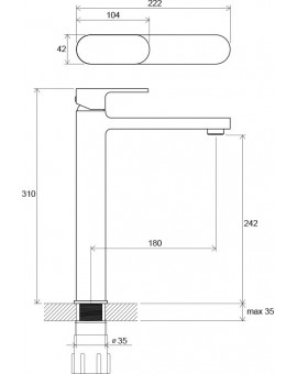 Mitigeur lavabo Chrome CR 015.00 Ravak