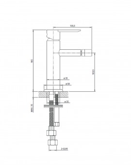 Single lever bidet Sofie