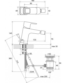 Single lever bidet Ravak