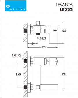 Mitigeur bain-douche Levanta LE222