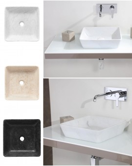 Lavabo Piedra Cuadrada beige