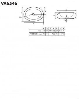 Lavabo oval OVATO