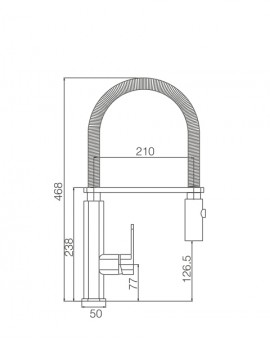 Kitchen faucet Torino with spout Removable-Imex