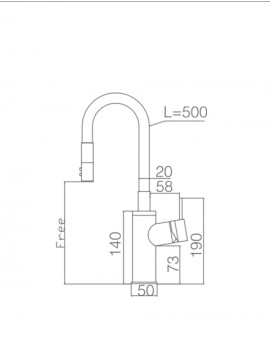 Kitchen faucet Laos with spout Removable-Imex