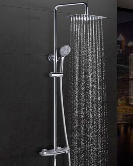 Column Bath-shower thermostatic Chrome Sidney with waterfall-Imex