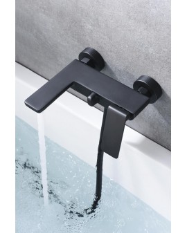 Single lever bath-shower matt Black Fiji-Imex