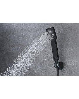 Single lever bath-shower matt Black Fiji-Imex