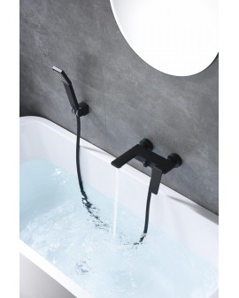 Single lever bath-shower matt Black Fiji-Imex