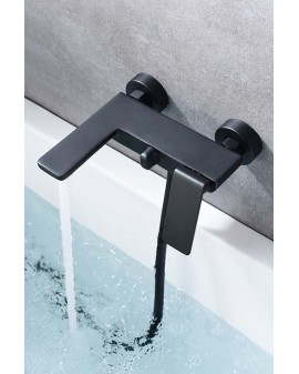 Single lever bath-shower matt Black Fiji-Imex