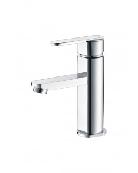 Robinet pour lavabo Roma Chrome Brillant/Noir-Imex