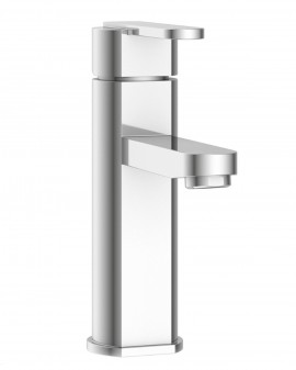 Robinet pour lavabo Roma Chrome Brillant/Noir-Imex