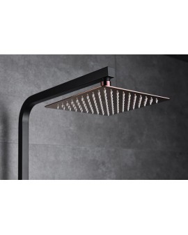 Shower column square matt Black and Rose Gold Sweden-Imex