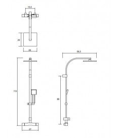 Column shower Square