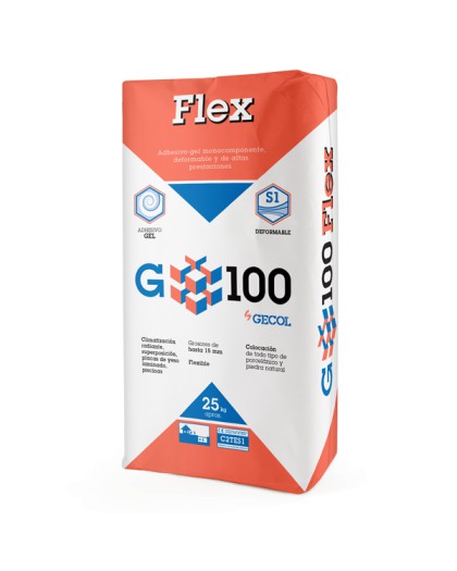 Highly deformable adhesive G100 flex Gecol C2TES1 25kg bag