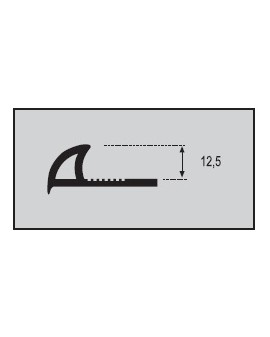 Perfil de Pvc cerrado curvado 2,60m.l Plasdecor 