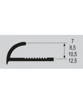 Clasic aluminum profile 2.60 m.l Plasdecor