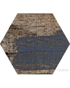 Suelo hexagonal efecto madera decapada Gauguin Mix 22X25 Codicer