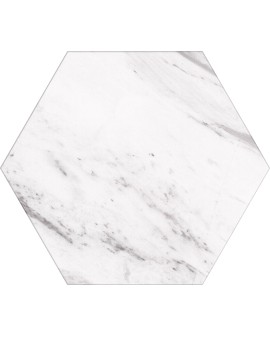 Gres Porcelánico imitación a mármol hexagonal carrara 22x25 - Codicer