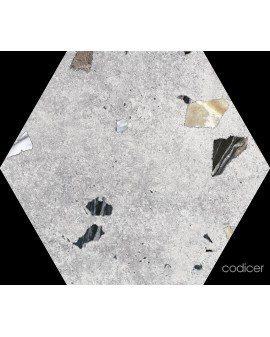 Carrelage Terrazzo hexagonal Sonar 22X25 Codicer