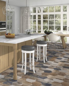 Suelo hexagonal efecto madera decapada Gauguin Mix 22X25 Codicer