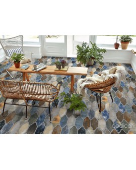 Azulejo porcelánico vitrificado Dorne Mix Codicer / 16X33 Provenzal