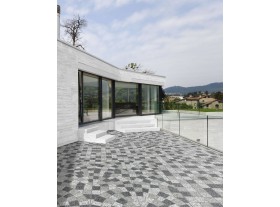 Imitation granite flooring Calzada Granite mix gray 50X50 Codicer