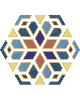 Carrelage hexagonal aspect arabesque Kimri 22X25 Codicer