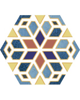 Carrelage hexagonal aspect arabesque Kimri 22X25 Codicer