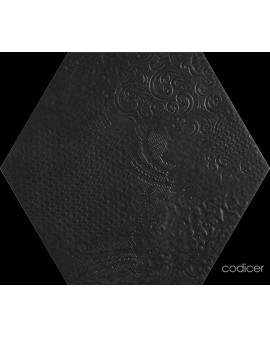 MILANO BLACK 22X25 HEXAGONAL CODICER