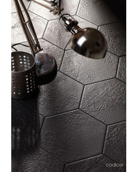 MILANO BLACK 22X25 HEXAGONAL CODICER