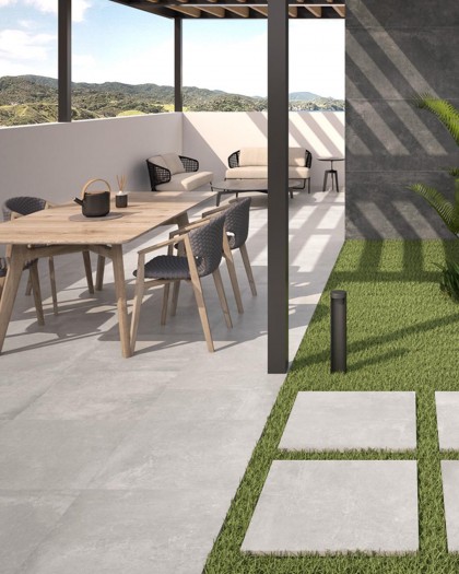 PAVIMENTO GROUND 2CM GEOTILES / Gris / 76X76 / Gris / 61X61