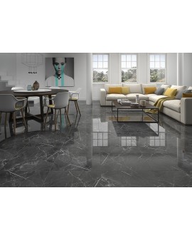 PORCELÁNICO EFECTO MÁRMOL AURA BRILLO GEOTILES / 60X60 / Marengo / Marengo / 60,8X60,8 NO REC