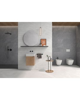 REVESTIMIENTO ELBERT 30X90 GEOTILES / Gris / Normal / Blanco / Relieve