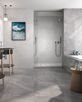 PORCELÁNICO EFECTO MARMOL DAGMA BRILLO GEOTILES / 60x120 / Blanco / 60x120 / Gris