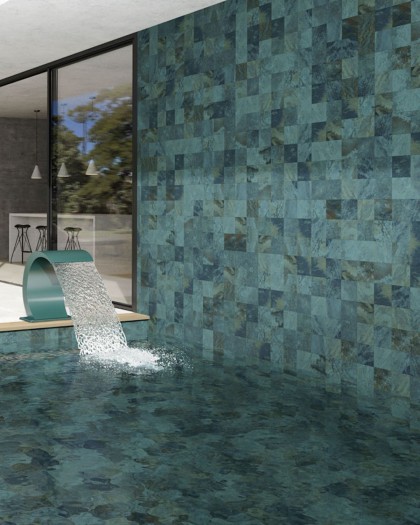 FAÏENCE PISCINES BALI NATURAL 15X15 GEOTILES / Blue