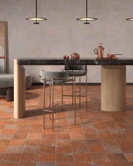 CARRELAGE TERRACOTTA NATURAL GEOTILES / Red / 7x28