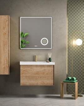Espejo de Baño Spoty 80/100x65 cm Antivaho, luces y altavoces