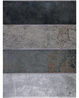 WALL TILE AMAZON 7,5X22,5 BRILLO CEVICA / Negro