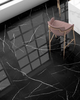  MARQUINA NEGRO BRILLO PULIDO 60X120 KEROS