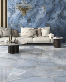 MARBLE LOOK PORCELAIN TILE ONI POLISHED GEOTILES / 60x120 / Pearl