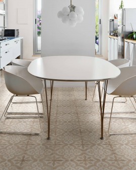  TRIANA FLOR BEIGE  MATE 25X25 KEROS