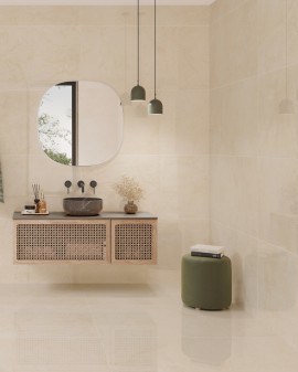 MARBLE EFECT PORCELAIN TILE TURIN MARFIL PRISSMACER