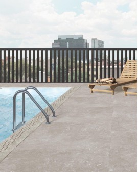 GRÈS CÉRAME EFFET PIERRE GRAIN STONE 2CM 90X90 ANTIDÉRAPANT NAVARTI