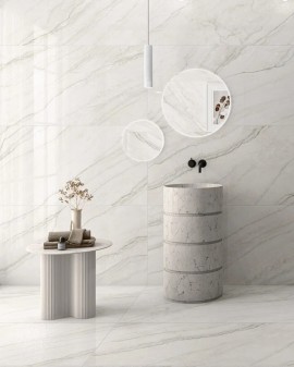 PORCELAIN MARBLE-EFFECT CAELUM SUGAR LAPPATO NAVARTI