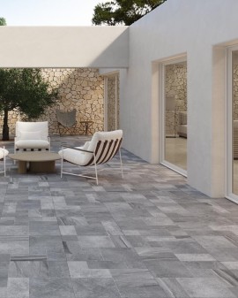 STONE-EFFECT PORCELAIN AMYR 60.8X60.8 MATT IN&OUT NAVARTI