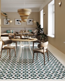 PRECUT FLOR BLUE 45X45 MATE NAVARTI
