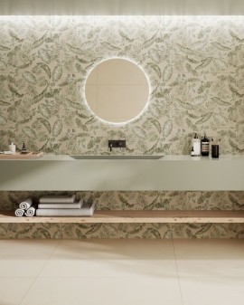 WALL TILE WHITE BODY DECOR. FIORE | SELVAGGIO 60X120 MATT NAVARTI