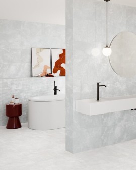 RED BODY WALL TILE MARBLE EFFECT SENER GLOSSY 33X55 NAVARTI