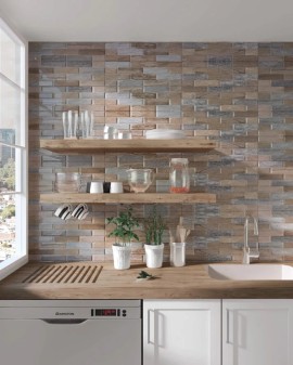 REVESTIMIENTO PASTA ROJA EFECTO MÁRMOL MARBLEBRICK BRILLO 25X50 NAVARTI